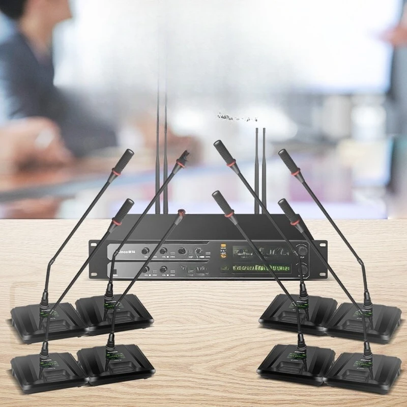 One-to-eight wireless conference microphone, stage performance head-wearing collar clip KTV handheld U-segment microphone