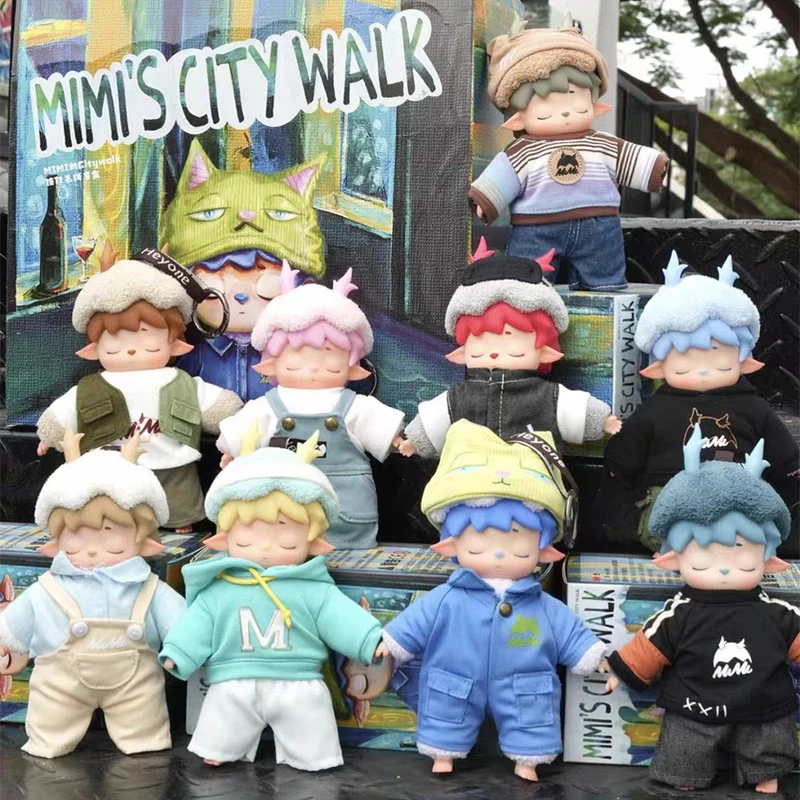 

Серия Mimi'S City Walk, слепая коробка, милая виниловая кукла Mimi, кавайная кукла, сумка, подвеска, игрушка, загадочная коробка, подарок