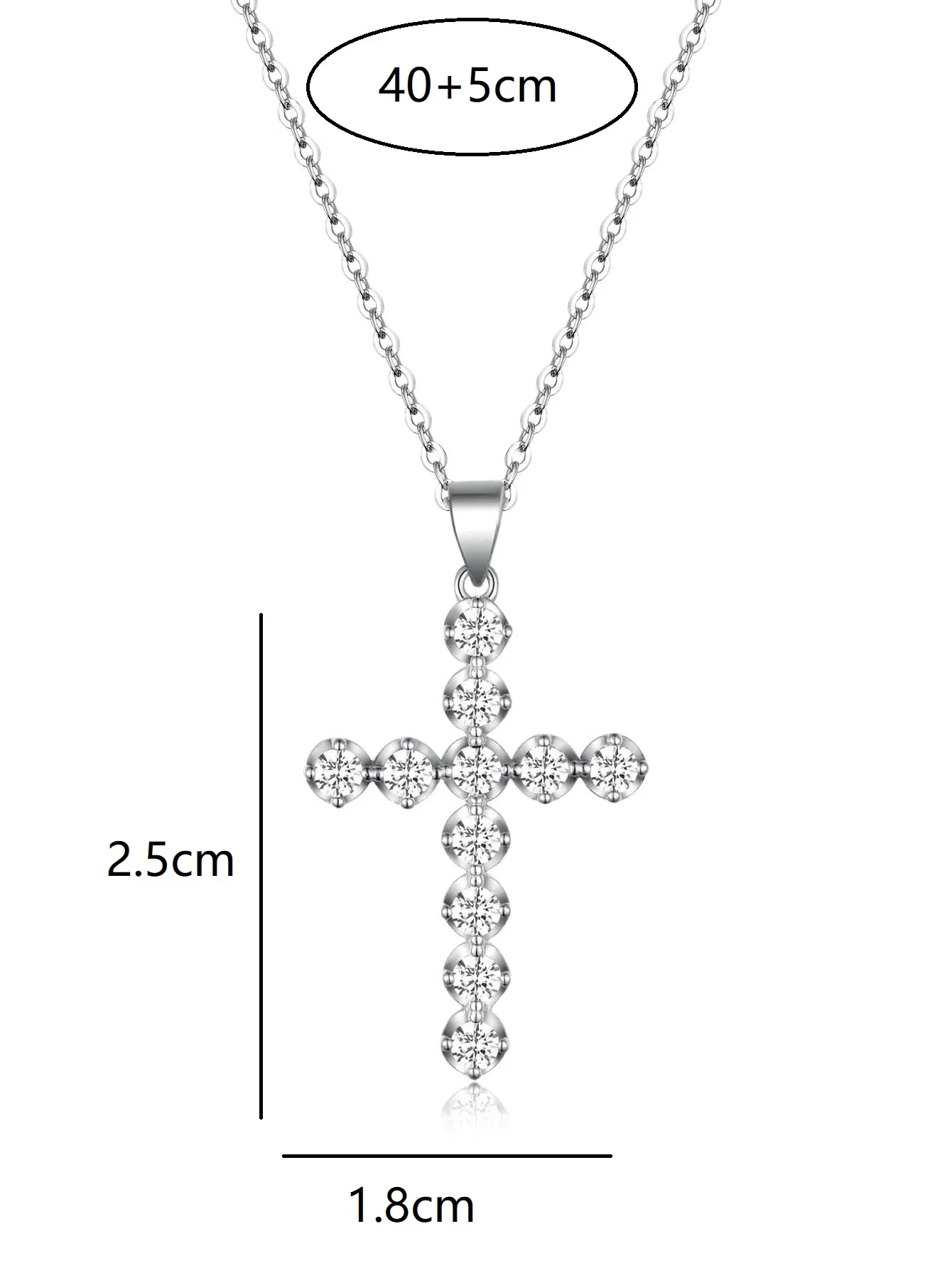 

Подвеска-крест из стерлингового серебра 925 пробы, инкрустированная круглой муассанитом, изысканные ювелирные изделия с покрытием из 18-каратного золота, подходит для подарка