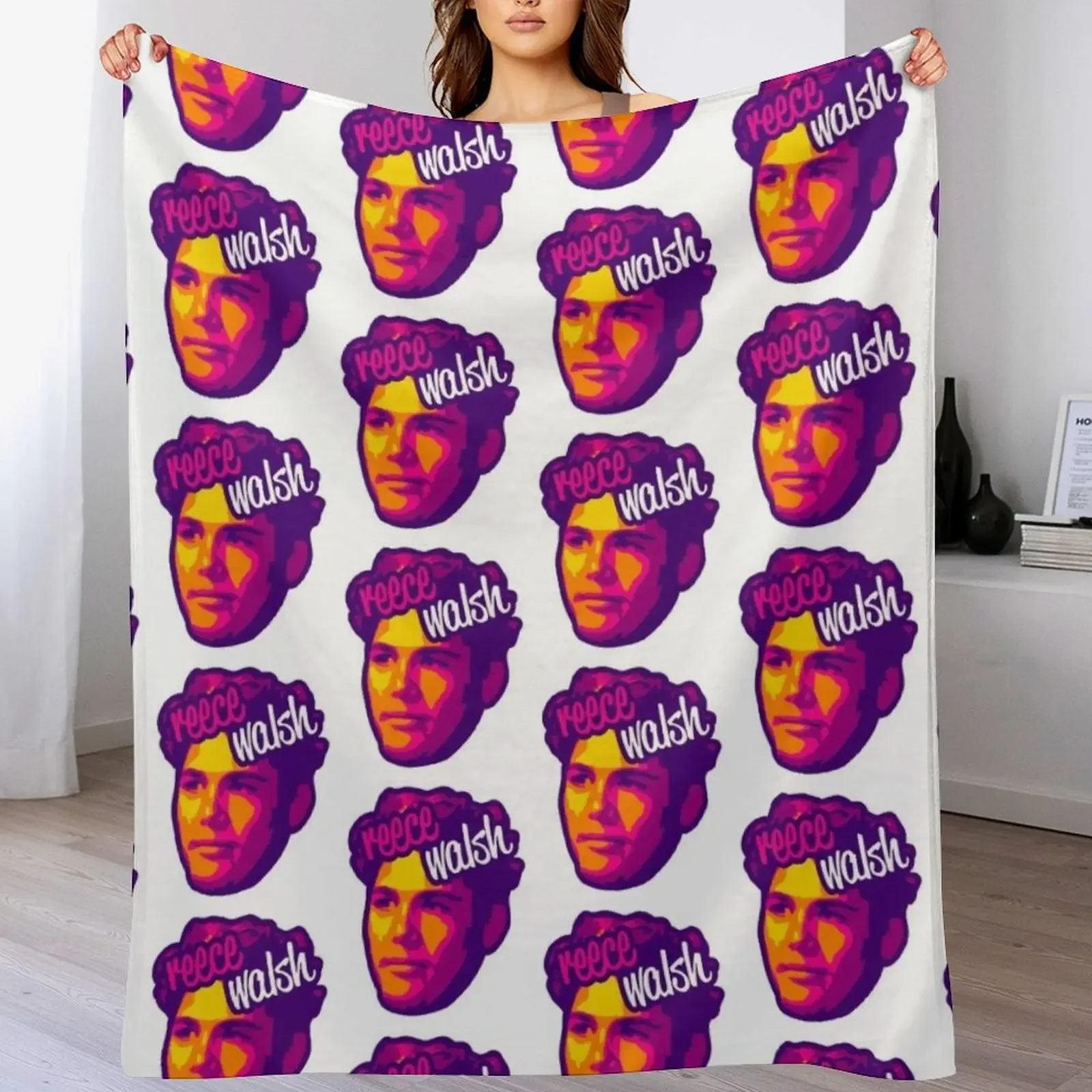 

Reece Walsh NRL Rugby League Throw Blanket Luxurious Soft Blanket Holiday Gift for Family