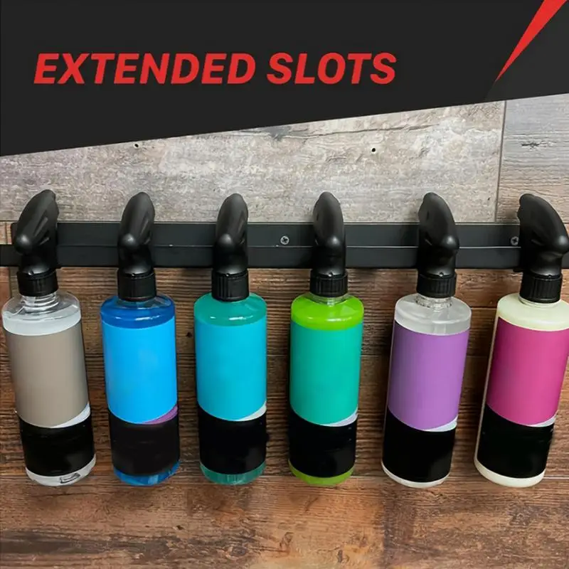 

Spray Bottle Rack Spray Bottle Storage Rack Wall-Mounted Paint Jar Caulk Brush Shelf For Caulk Organization Shop Garage