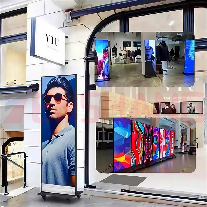 نافذة المتجر التي تسيطر عليها متنقلة لوحة إلكترونية Led مثبتة على الحائط قائمة بذاتها مقاومة للماء شاشة عرض ملصق Led خارجية #2