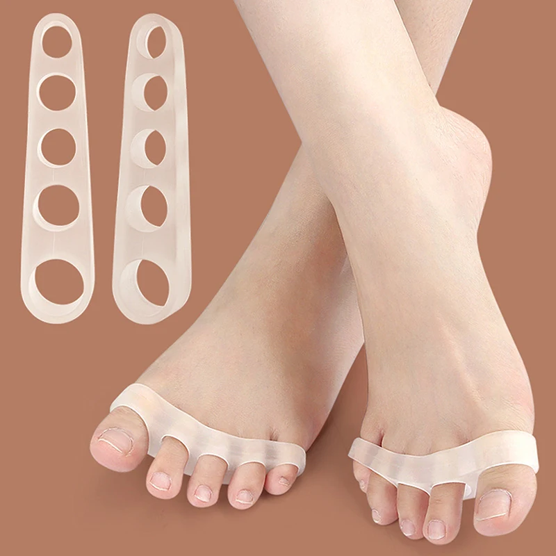 1 Pair Toe Separator Correction Hallux Valgus Corrector Silicone Orthopedic Hammer Separator Straightener Foot Care Tool