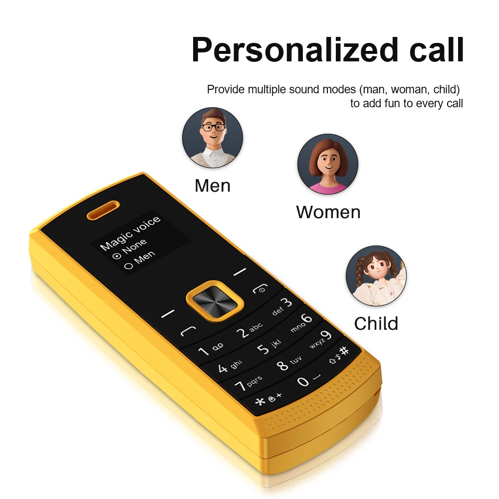 سيرفو BM01 ثنائي الشريحة المزدوج الاستعداد هاتف محمول صغير بلوتوث الطلب ماجيك صوت سرعة الطلب القائمة السوداء تسجيل المكالمات 2G الهاتف المحمول