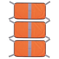 3pcs Lightweight Biking Blinds High Visibility Blaze Orange Safety Panel Gear Camping With Reflective Strip Hiking Hunting