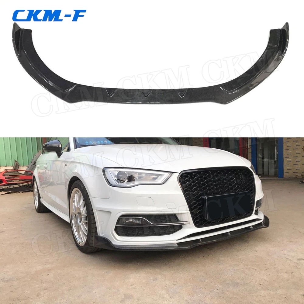 

Carbon Fiber Front Lip Spoiler Bumper Chin Protector For Audi A3 S3 Hatchback 2014 - 2016 Non A3 Standard Non Sedan FRP