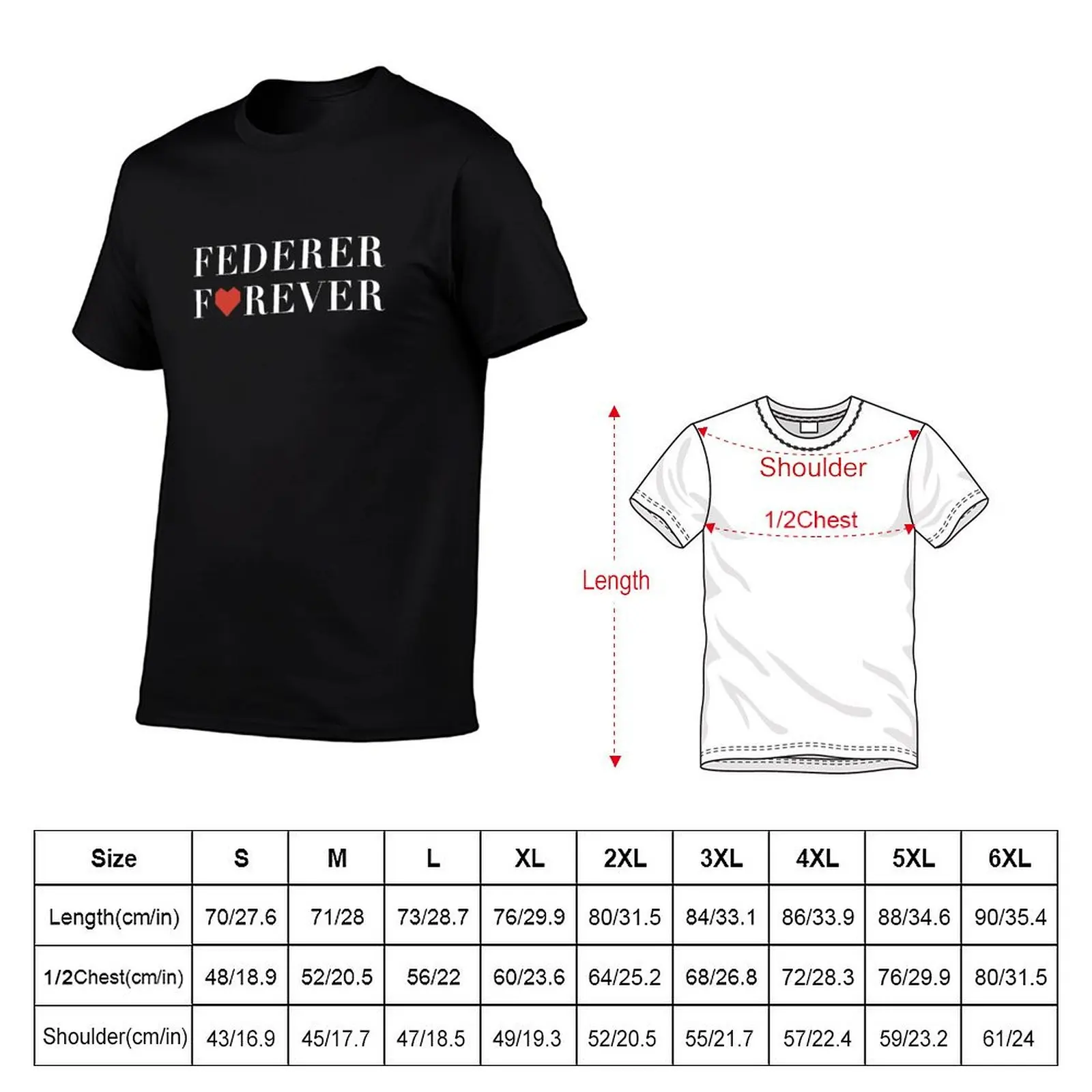 Federer Forever T-Shirt vintage anime figures graphics men graphic t shirts