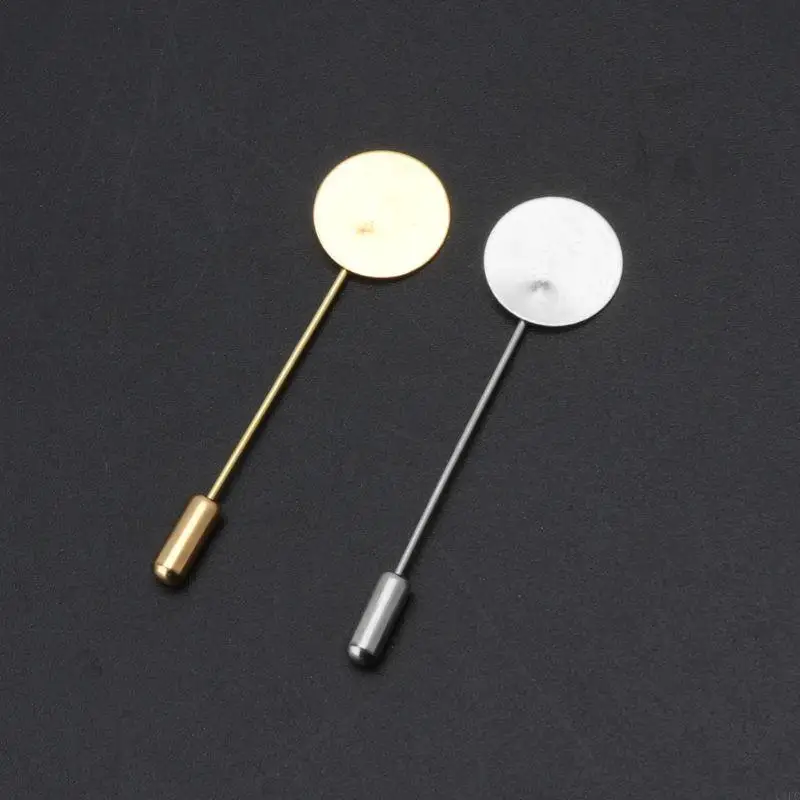 Trendy Winter Scarf Alloy One-word Chest Pins Brooches Muslim Hijab Safety Pin Colors Apparel Accessory
