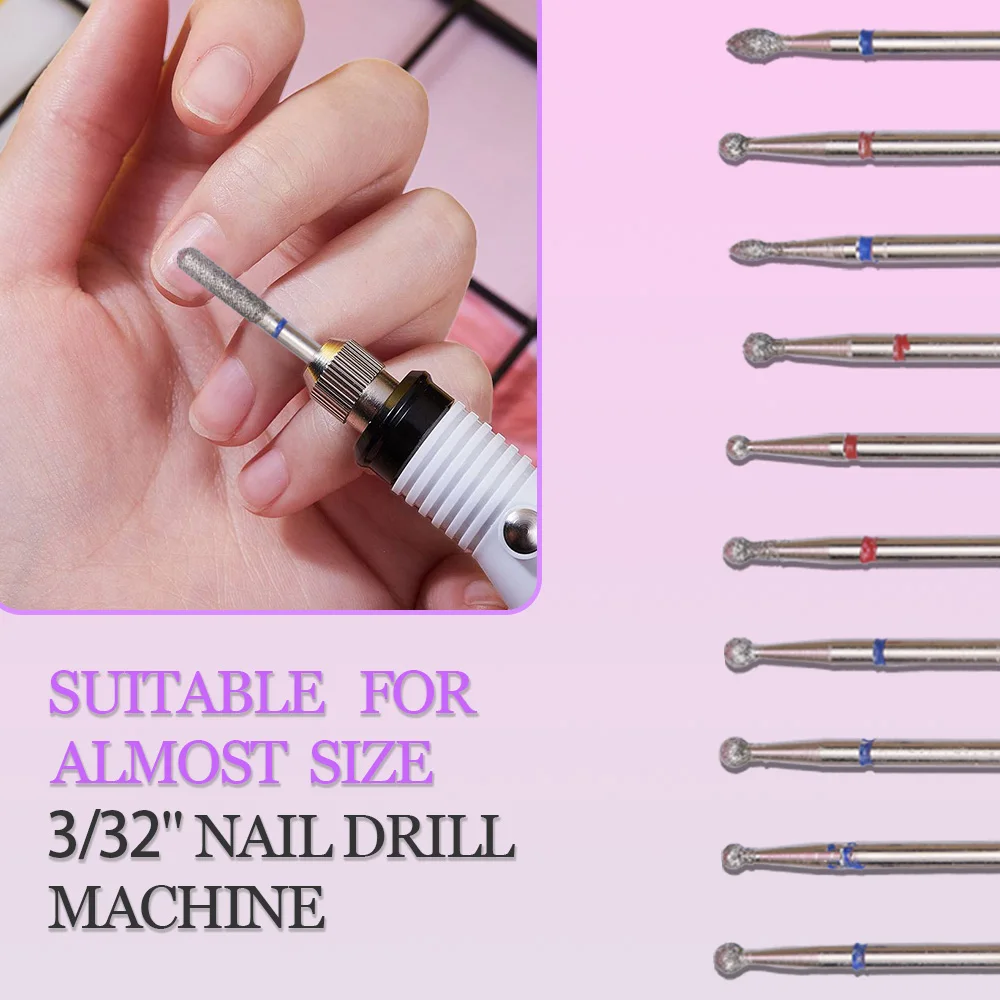 30 Stuks Nagelboorset, Nagelriemverwijderingsset, 3/32 Inch Elektrische Nagelvijlkop Voor Acrylgel Nagels Nagelriemmanicure