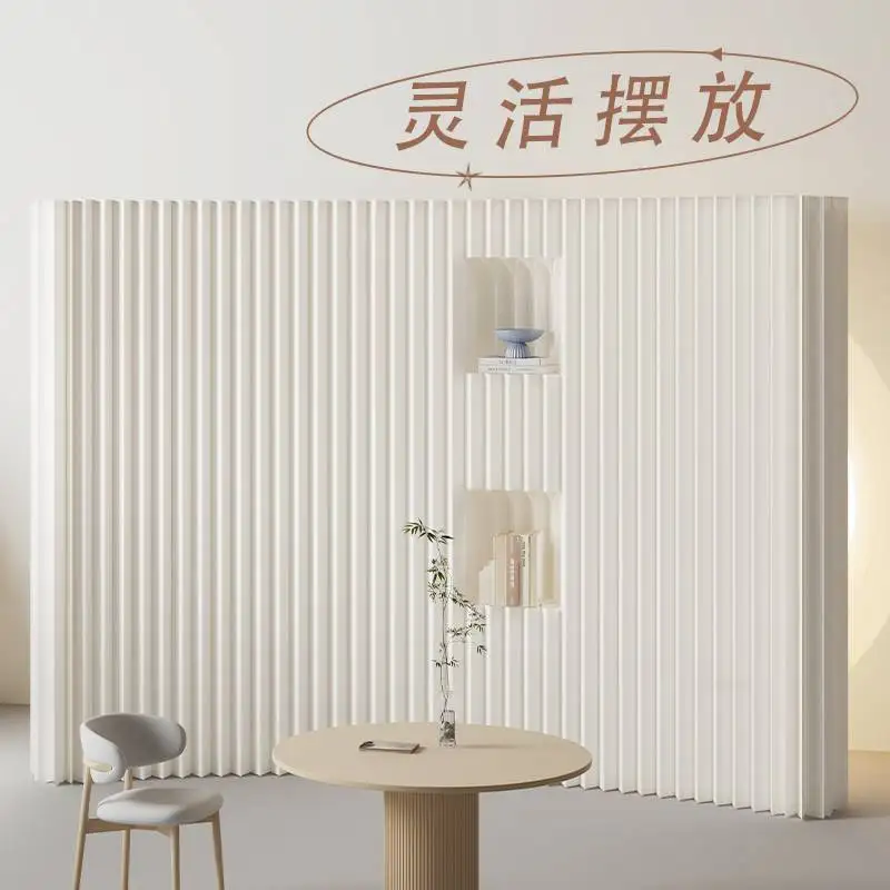 シンプルな折りたたみ式可動スクリーンパーティションウォールリビングルームエントランス展示シンプルなライブストリーム背景分離卸売