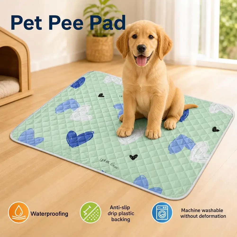 Reusable Dog Pee Pad Washable Puppy Training Pad Non Slip Waterproof Pet Urine Mat Absorbent Whelping Pad