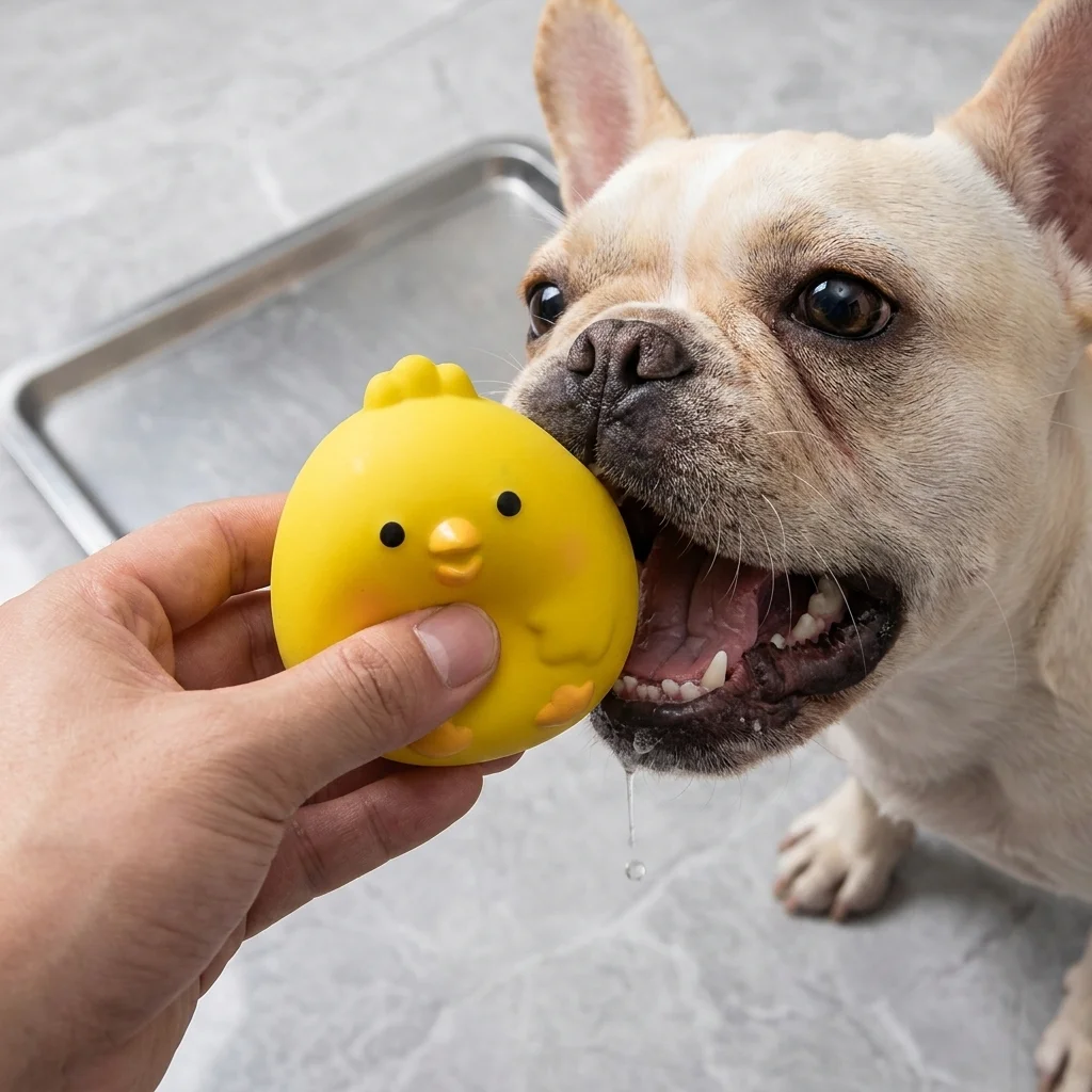 Kleines Hunde-Quietschspielzeug Niedliches Latex Gelbes Huhn Interaktives Haustier-Spielzeug zur Langeweile-Bekämpfung