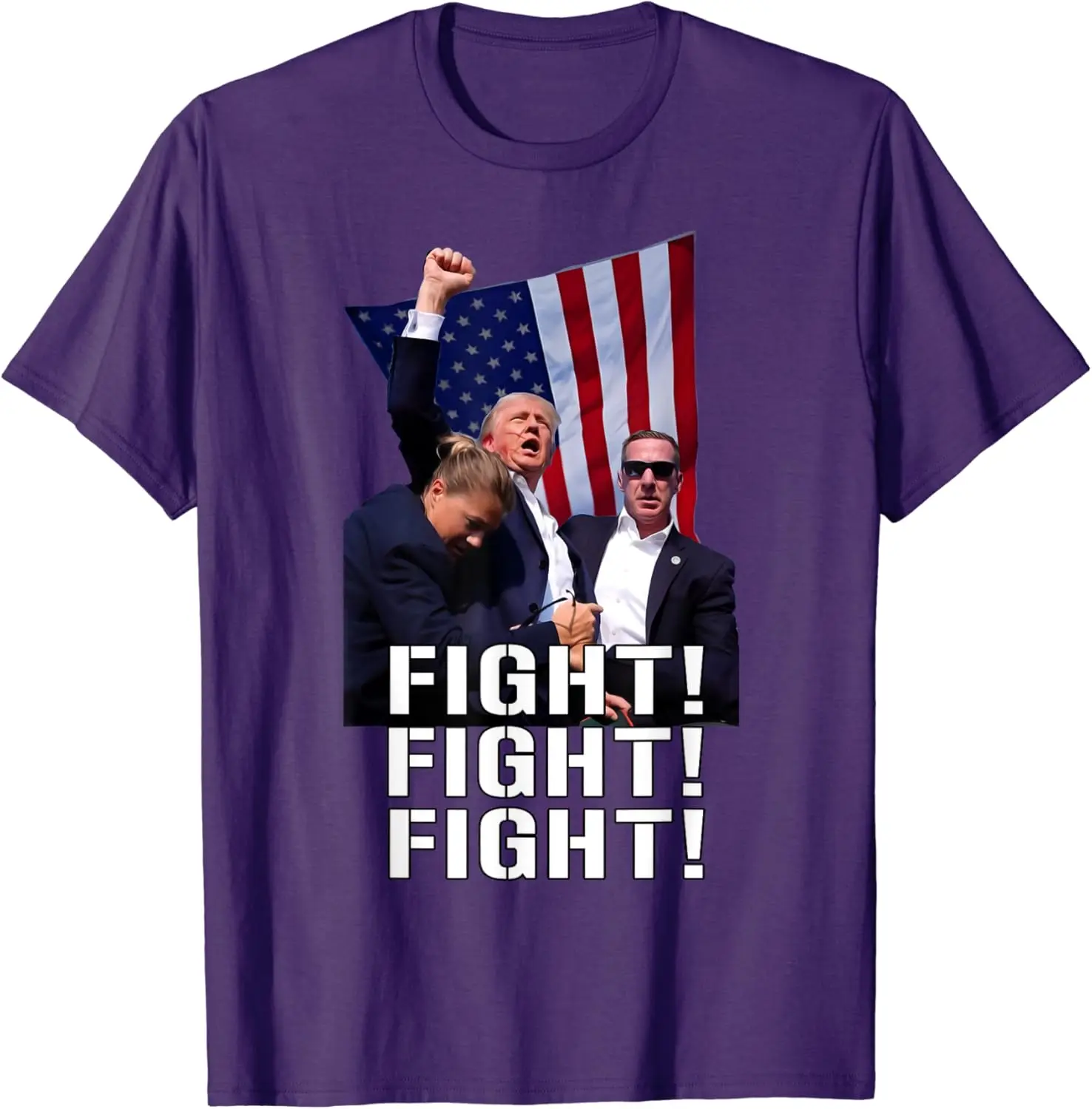 Trump Fist Pumped Fight Pray For Trump America T-Shirt