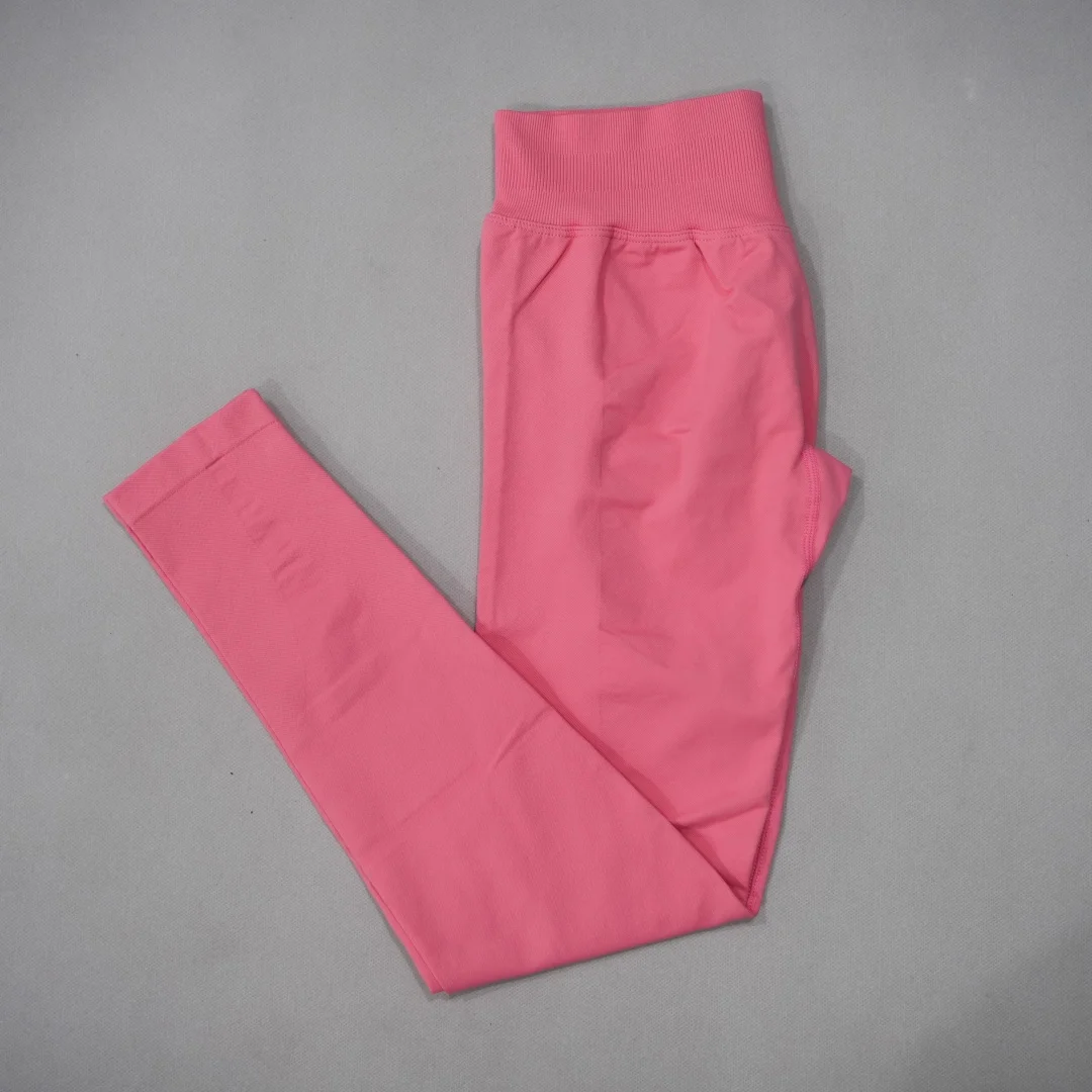 DF-LOGO Nieuwe Dames Naadloze Hoge Taille Yoga Leggings Bill Liftende Compressie Buikcontrole Gym Running Workout Slanke Sportbroek