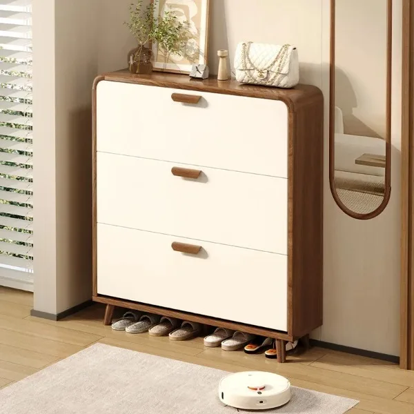 2025 Household Ultra-Thin Shoe Cabinet Narrow Corridor Shoe Rack Ultra-Thin Doorway Storage for Small Space New Explosion Door