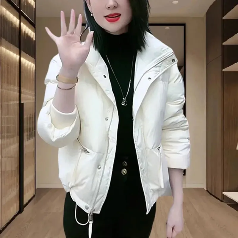 Plus samtgepolsterter Damen-Kurzmantel mit Baumwollmantel im Winter 2022, neue Damenmode, Freizeitjacke, lockere Joker-Overwear