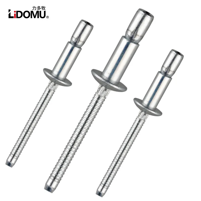 

500Pcs High Strength Structural Carbon Steel Dome Head Interlock Blind Rivet