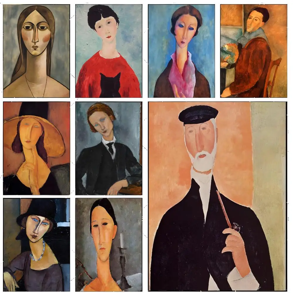 Art Painting A-Amedeo Modigliani Poster Premium Decor Art & Gift for Household Lounge Home Ornaments