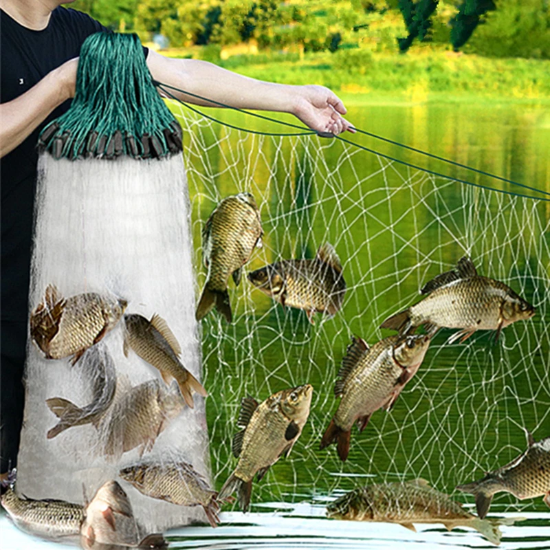 100 meter three-layer imported white silk fishing net is
