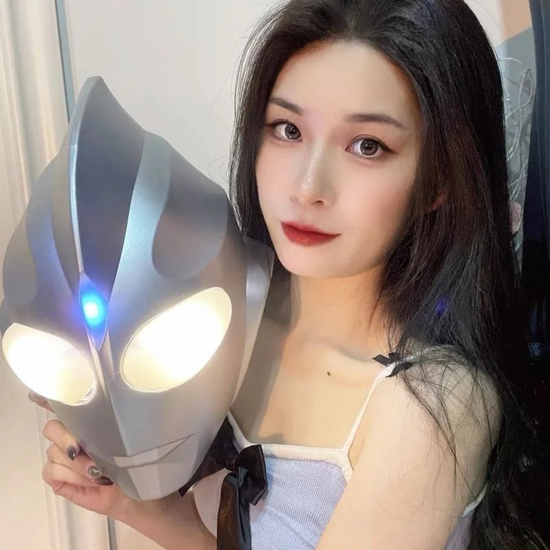 أنيمي الترامان القبعات تيغا خوذة متوهجة قناع هالوين الأداء كوس قناع التبديل لعبة الكبار هدية تأثيري الدعامة الهدايا اللعب