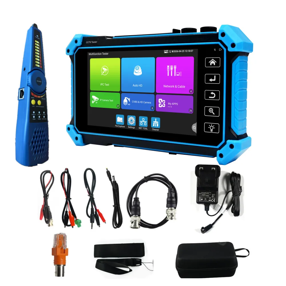 IPC5200C 8K IPC CCTV Tester 8MP AHD CVI TVI SDI Analog Camera Tester HDMI VGA In/Out PoE Power Output Cable Tracer