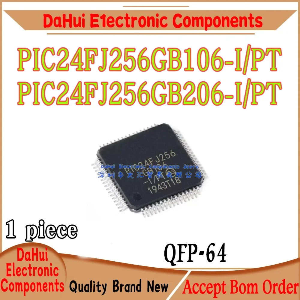 (1piece)100% New PIC24FJ256GB106-I/PT PIC24FJ256GB206-I/PT PIC24FJ256GB106 PIC24FJ256GB206 QFP-64