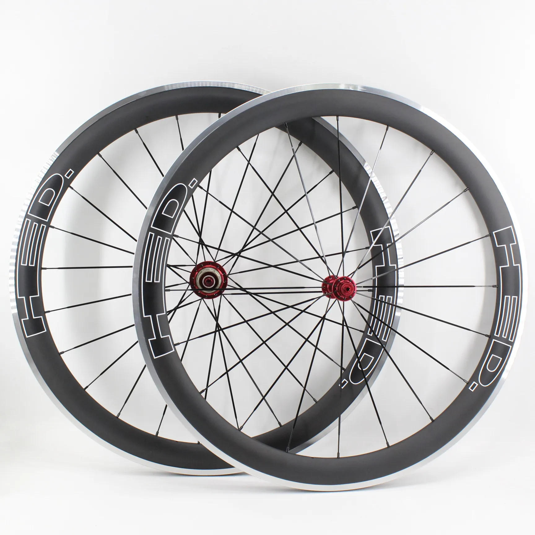 Brand New 700C Road Bike 50mm Clincher Rims Matt UD Carbon Bicycle Wheelset With Alloy Brake Surface Aero Spokes