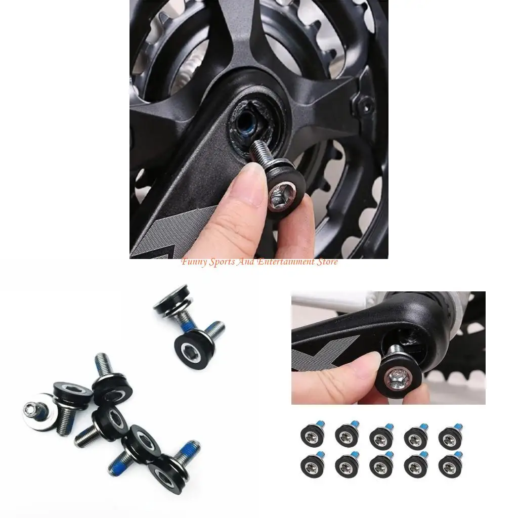 

C4DE 10Pcs Bike Bottom Bracket Axles Bolts Bike 8'' Crank Screw 8mm Bike Fixing Screw
