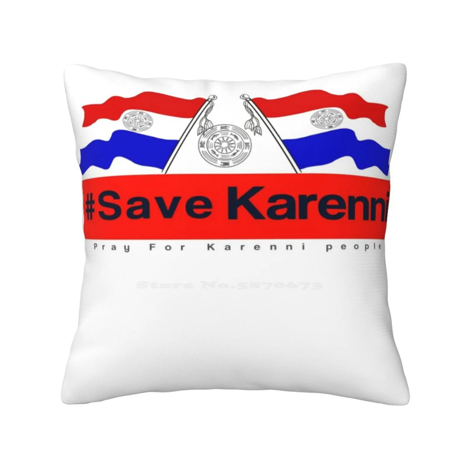 Save Karenni Pillowslip Pillowcase Save Karenni Kayah Kayan Kayaw Pray For Karenni People Free Burma Burmese Karenni Logo