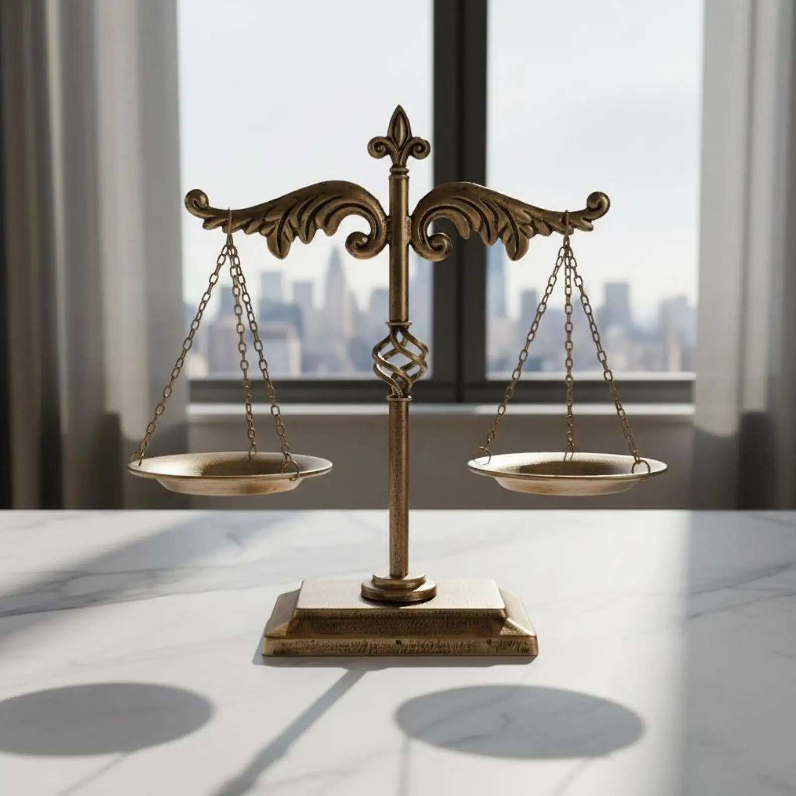 Iron Balance Scale Heavy Duty Legal Work Desk Decor Antique Fairness Figurine for Professional Setting