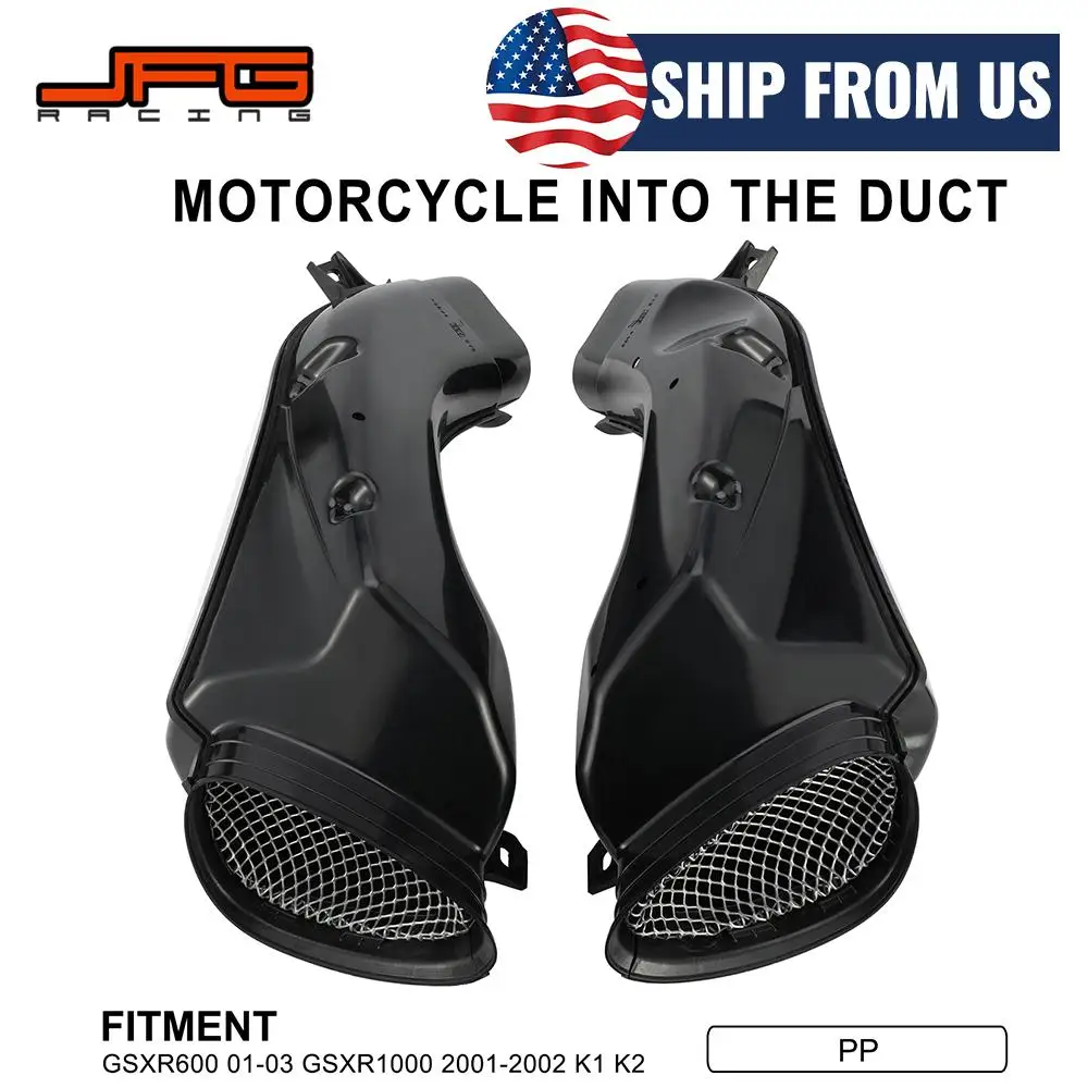 

Набор трубок воздухозаборника для защиты воздухозаборника для Suzuki GSXR 600 750 1000 K1 K2 2001-2003, черные детали для электрического велосипеда