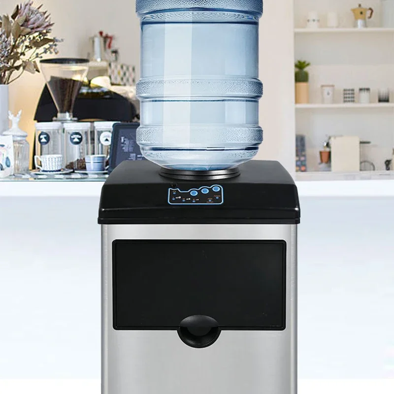 150W Ice Maker Commercial ขนาดเล็ก30กก./24H น้ำแข็งอัตโนมัติสำหรับเครื่องใช้ในครัวเรือนชาบรรจุขวด water Ice Cube เครื่อ...