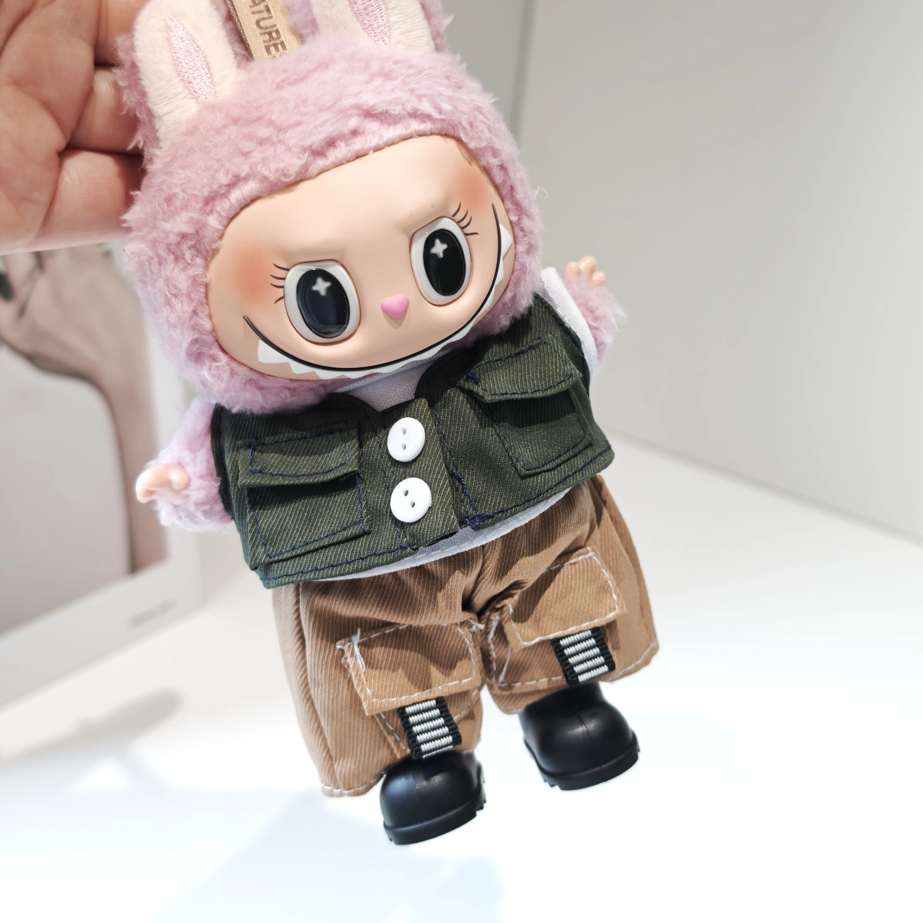

Cute Labubu Doll Clothing Suit Waistcoat Casual Wear Set DIY Accessories 15-17cm Clothes Toy Gift For Girl Kid Friend