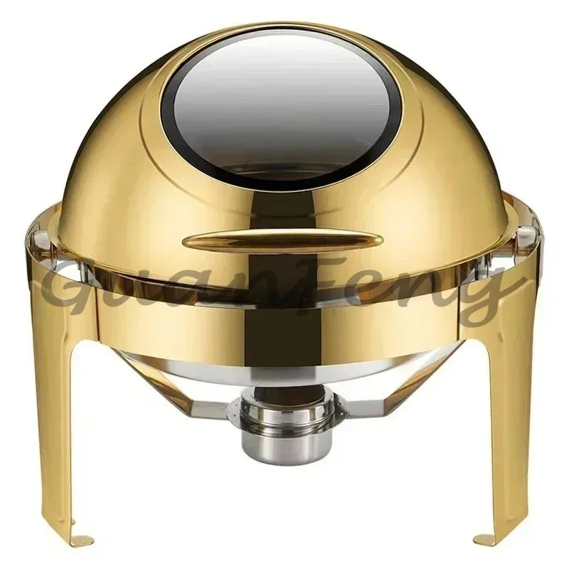 Food Insulator 6L Large Roller Cover Round Catering Silver Hot Pot