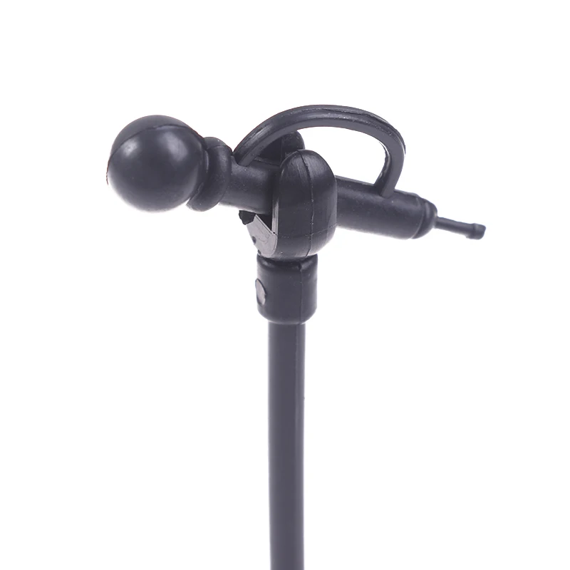 1 Set Poppenhuis Miniatuur Microfoon Model Met Standaard Bladmuziek Spelen Muziekinstrument Meubelpoppen Accessoires