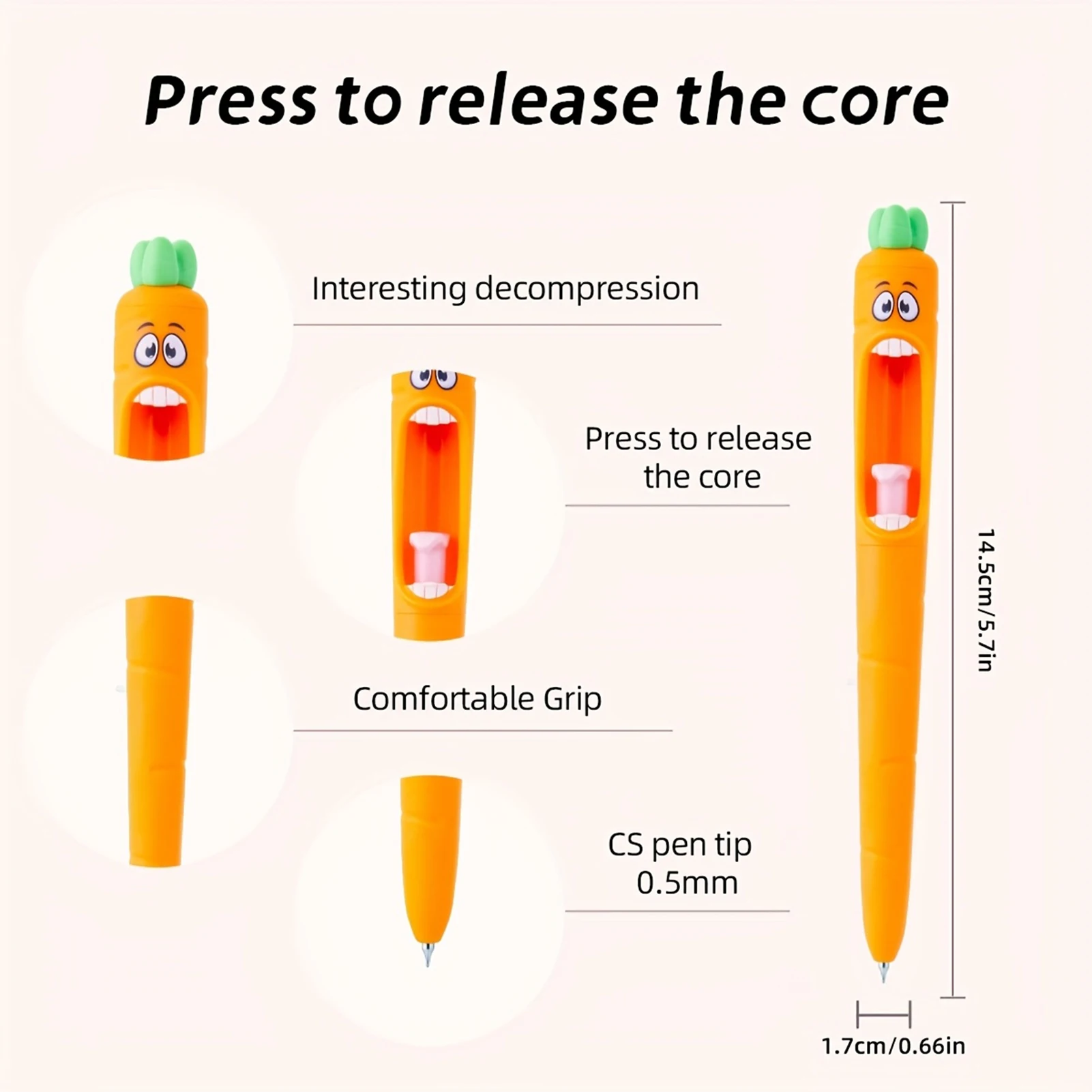 4 قطعة/صندوق الخضار والجزر هلام القلم القرطاسية الكرتون لطيف التعبير الإبداعية مدرسة مكتب هدية لوازم جميل القلم Kawaii