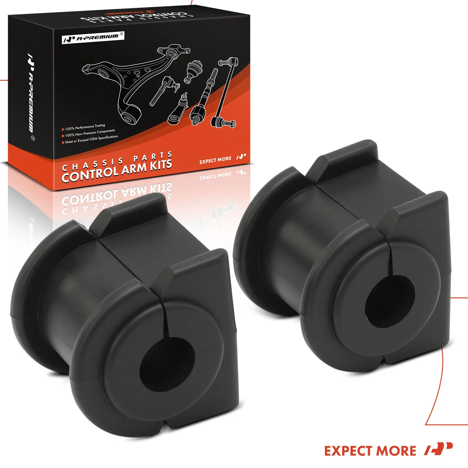 A-Premium 2x Rear To Frame Sway Bar Bushing Kit for Jeep Compass Patriot 2011 Dodge Caliber 2007-2011 Chrysler Sebring 2010