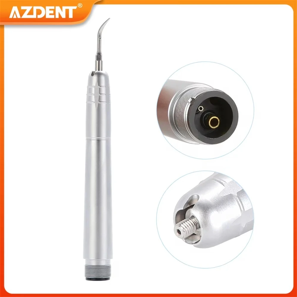 AZDENT Dental Ultrasonic Air Scaler Handpiece with 3 Tips Scaling Calculus Remover Cleaning Tool Cleaner Instrument