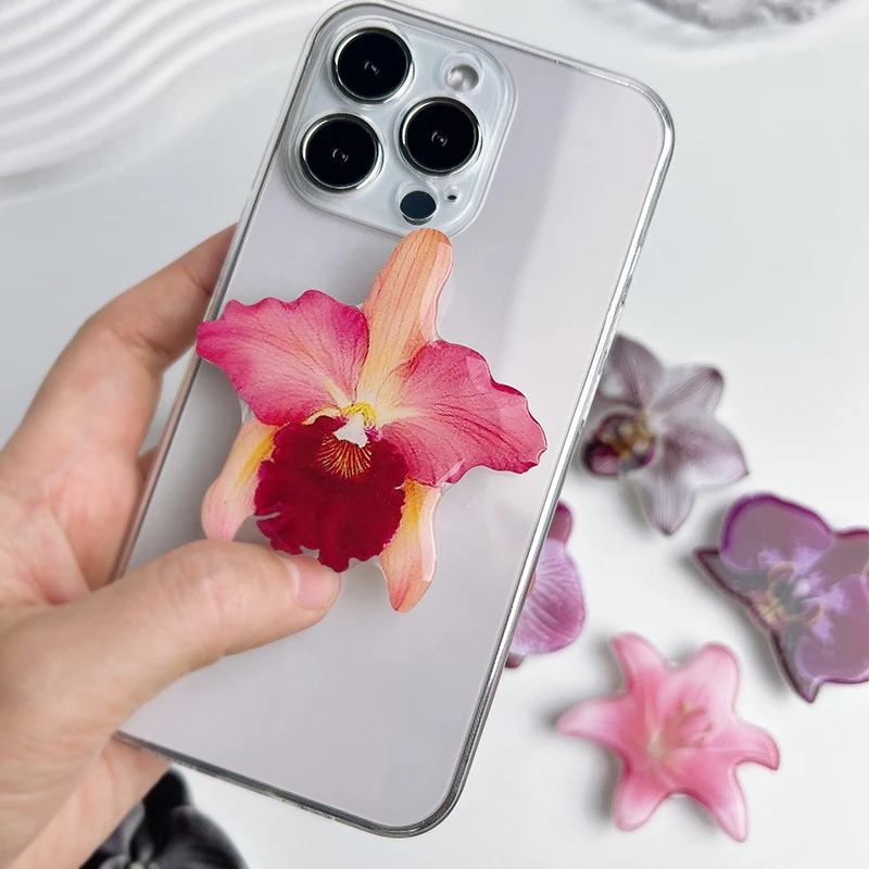 New Orchid Phone Stand Phalaenopsis Socket Grip Network Hot Talent Recommendation Foldable Cymbidium Phone Bracket For IPhone 16