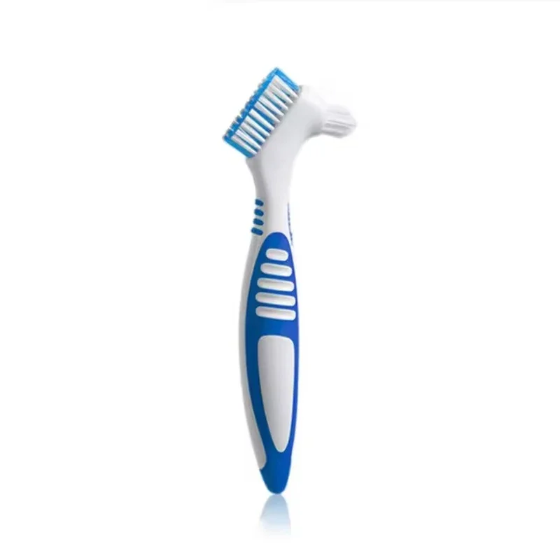 1Pc Denture Brush Toothbrush Dual Delicate Heads Teeth Braces Oral Cleaning for Men or Women Deticated Brush Brighting Friendly