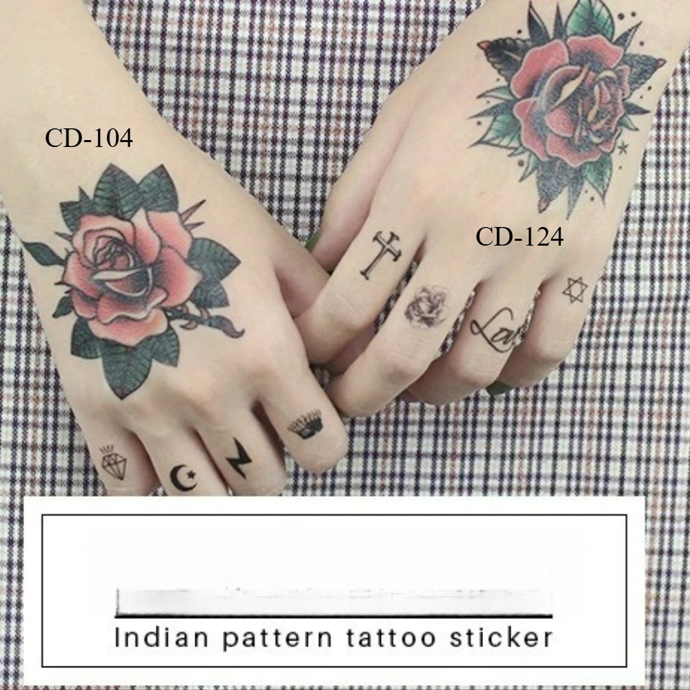 

4pcs/set New waterproof flower back tattoo sticker, flower tattoo sticker
