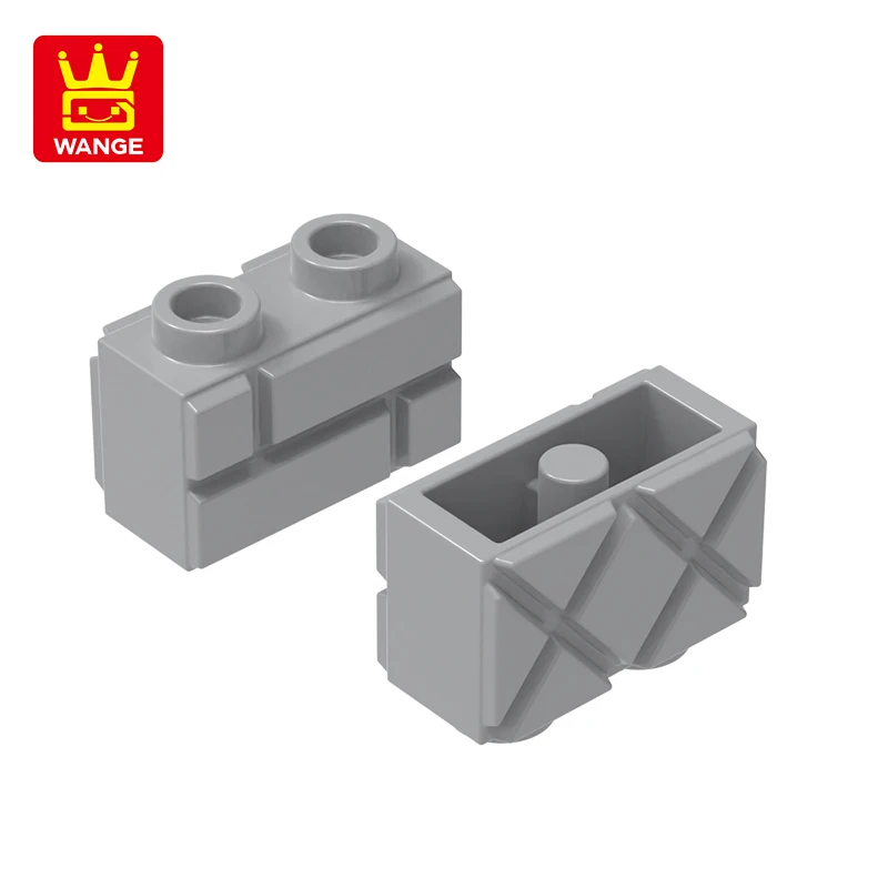 Wange 144Pcs/lot 98283 Wall Bricks 1x2 Masonry Profile Blocks Moc Color Accessories Compatible with Bricks DIY Children Toys