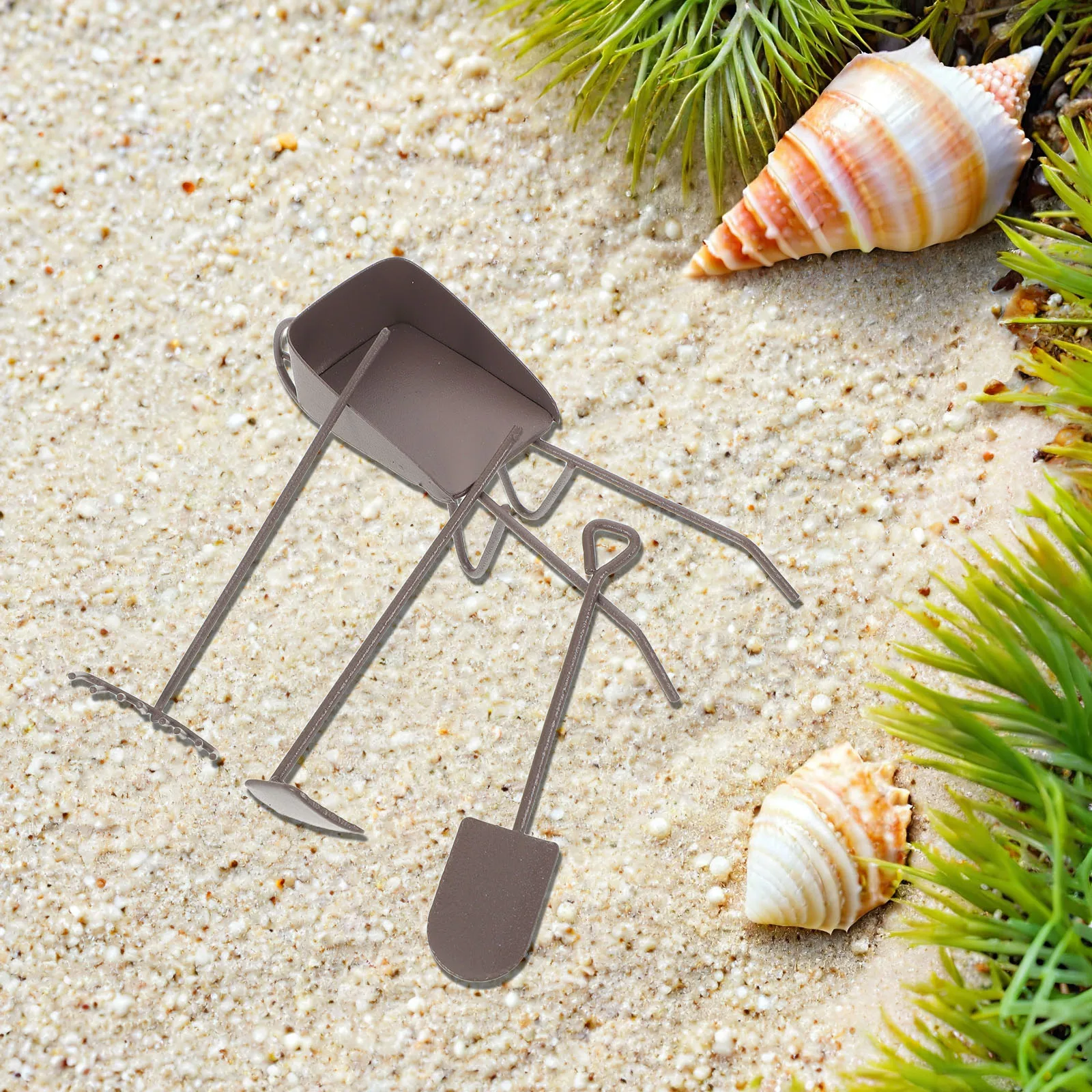

8pcs Miniature Garden Tools Set For Dollhouse Mini Hoe Shovel Rake Wheelbarrow Succulent Farming Accessories Micro Landscape