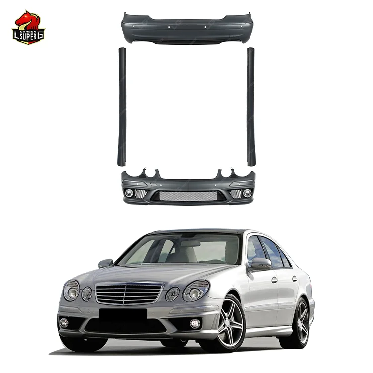 

For Auto Parts PP Body Kit Used For Mercedes Benz E Class W211 Modification Amg E63 Style Bodykit Car Bumper Side Skirts