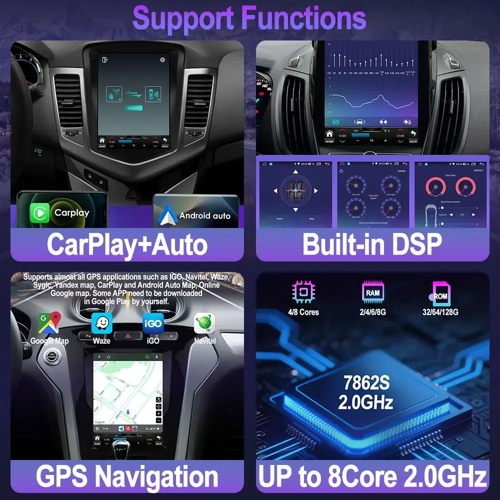 9.7" Android Car Multimedia Player For Hyundai Tucson 2 LM IX35 2009 - 2015 Tesla Style 2Din DSP Stereo Carplay Auto Navi GPS HU view 4