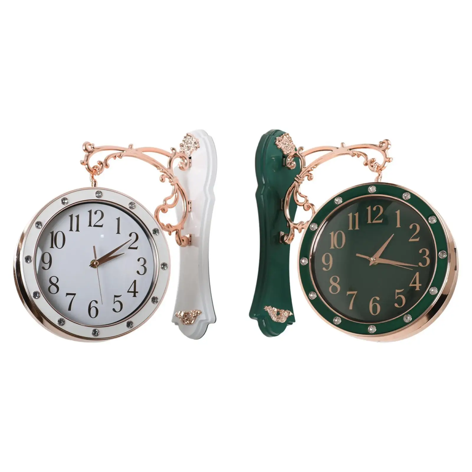 

Двусторонние настенные часы для дома и улицы, домашний декор, подарок, бесшумные часы для свадьбы, сада, поезда, вечеринки на новоселье