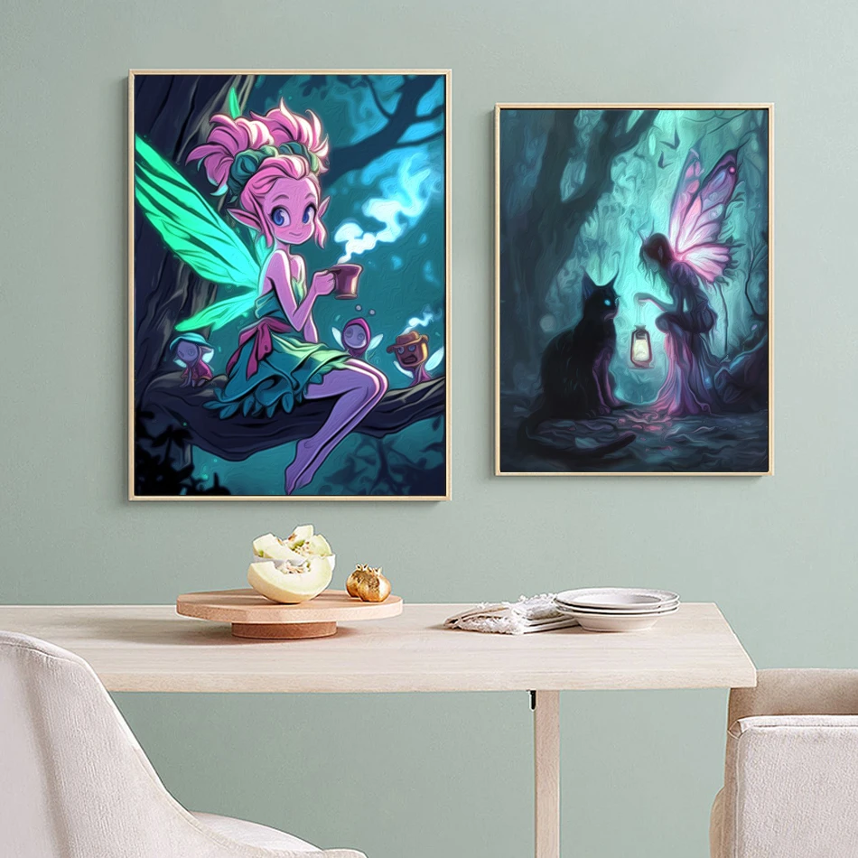 SDOYUNO-Painting By Number Adults,Angel Girl Wings Elf,Color Markers,Handicraft,Acrylic Paints,Handiwork,Crafts,Picture Drawing