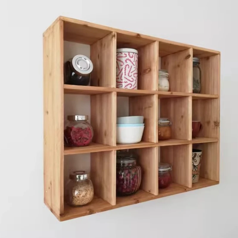 رف من الخشب الصلب المثبت على الحائط لديكور الغرفة، رف منظم لأكواب الشاي والقهوة، رف عرض عائم، أرفف تخزين المطبخ