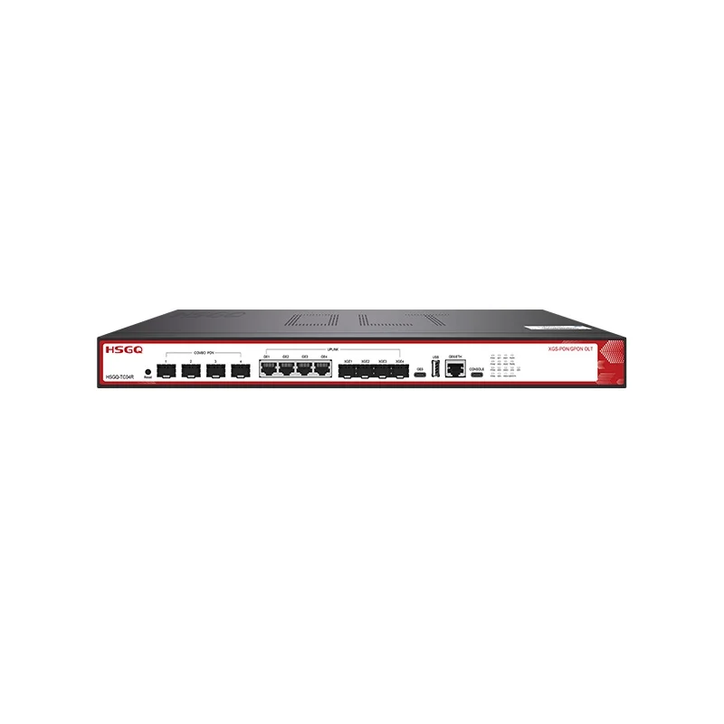 HSGQ-TC04R 4*port XGSPON Combo OLT with 4*10G  SFP+ module Opitcal Line Termina with ONU fiber optical network equipment