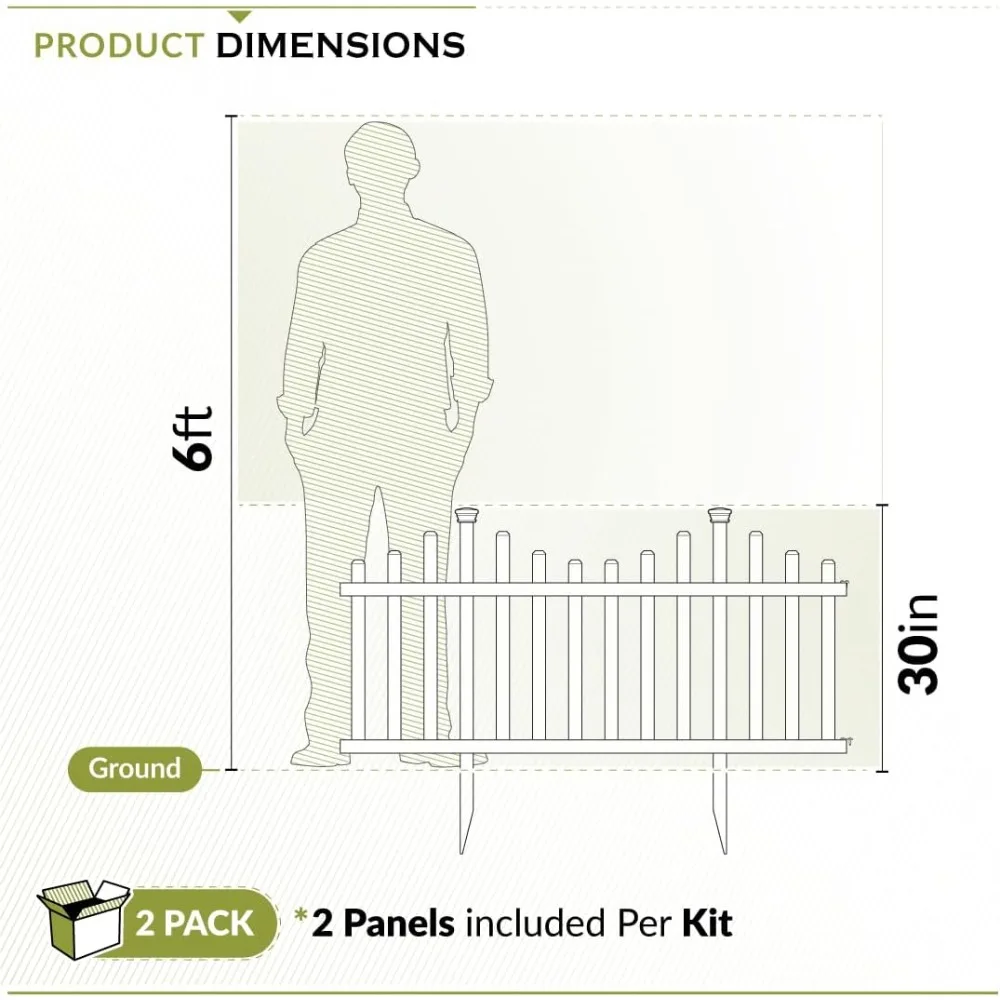 (2 paneles) Kit de paneles de valla No Dig Zippity Madison, sin paneles de valla Dig